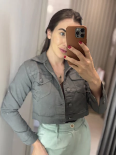 Jaqueta Sarja Cinza na internet