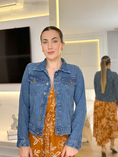 Jaqueta Jeans Escuro