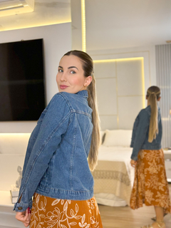Jaqueta Jeans Escuro - comprar online