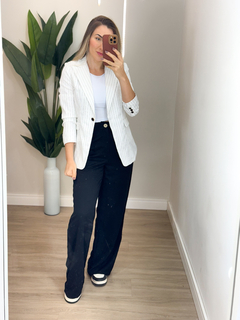 Blazer Risca Giz
