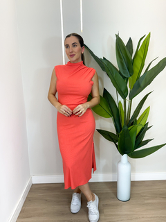 Imagem do Vestido Canelado Drapeado
