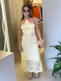 Vestido Tricot Flor - LojaDtale
