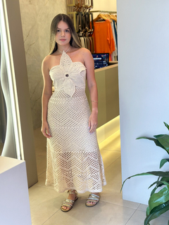 Vestido Tricot Flor - comprar online
