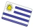 Adesivo Bandeira Uruguai Resinado 4x6cm Bd14