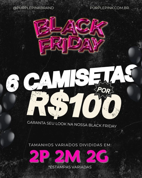 Kit com 6 t-shirts femininas variadas - TAMANHO 2P 2M 2G - comprar online