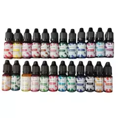 SET 24 PIGMENTOS COLORANTES HIBRIDOS PARA VELA JABON O RESINA X 10 ML