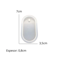 MOLDE SILICONA DIJE LLAVERO OVALADO - comprar online