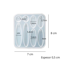 MOLDE SILICONA SET DIJES AROS RECTANGULAR OVALOS TRIANGULOS en internet
