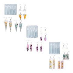 MOLDE SILICONA SET DIJES AROS RECTANGULAR OVALOS TRIANGULOS