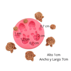 MOLDE SILICONA 7 ROSAS DIFERENTES TAMAÑOS - comprar online
