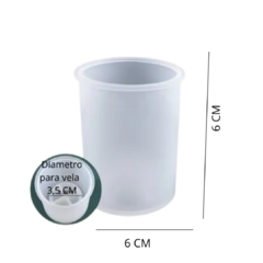 MOLDE SILICONA PORTA VELAS INDIVIDUAL 6 X 5 CM - comprar online