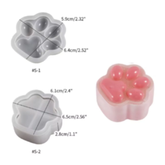 MOLDE SILICONA CAJA CONTENEDORA HUELLA DE GATO 6 X 6,5 CM - comprar online