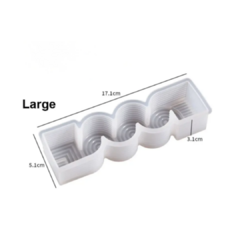 MOLDE SILICONA VELA CON ONDAS Y LINEAS 17 X 5 CM - comprar online