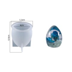 MOLDE SILICONA HUEVO 3D VELA DECORACION 6 X 4 CM - comprar online