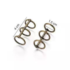 GANCHOS BRONCE PARA AGENDA DIAMETRO INTERIOR 1,5 CM - comprar online