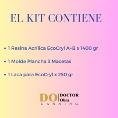 KIT MACETA ECOCRYL 1400 GR OCTOGONAL - comprar online