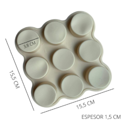 MOLDE PLANCHA 9 CIRCULOS CHICOS - comprar online