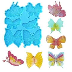 MOLDE SILICONA 6 MARIPOSAS - MODELO 3