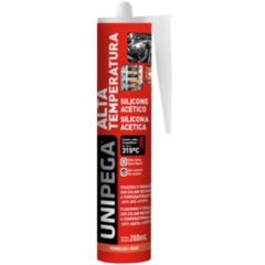 UNIPEGA SILICONA ALTA TEMPERATURA ROJO - CARTUCHO 280ML