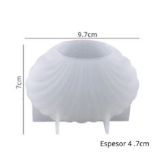 MOLDE SILICONA CARACOLA OSTRA VELA 9 X 7 CM - comprar online