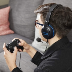 Imagen de Audífono Gamer Hyperx Cloud Chat licencia PS4 Negro Y Azul