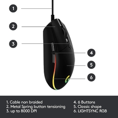 Image of Mouse Logitech G203 Rgb 8000 Dpi
