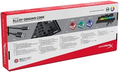 Teclado Hyperx Alloy Origins Core Qwerty Red Inglés Us Negro Con Luz Rgb en internet