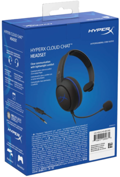 Audífono Gamer Hyperx Cloud Chat licencia PS4 Negro Y Azul - tienda en línea