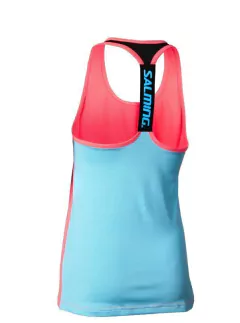 SALMING T-BACK TANKTOP WOMEN - CORAL/LIGHT BLUE - comprar online