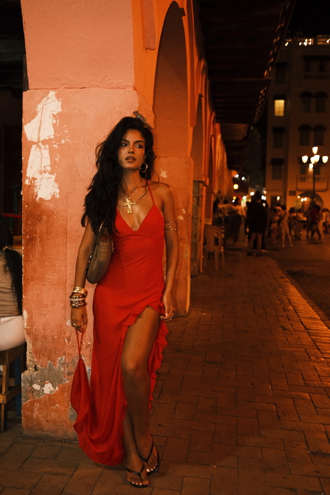 Vestido Morena do Mar Vermelho (sob encomenda) - comprar online