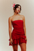 Vestido Orquídeas Vermelho (sob encomenda) - comprar online