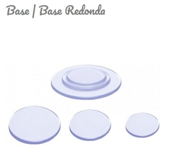 BASE LISA REDONDO DE ACRÍLICO TRANSPARENTE 7X7 (5und)
