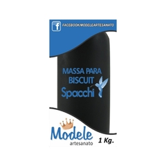 MASSA PARA BISCUIT COLORIDA 1KG PRETO