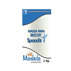 MASSA PARA BISCUIT COLORIDA 1KG BRANCO C/ CLAREADOR