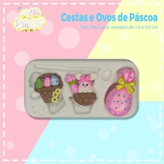 MOLDE CESTAS E OVOS DE PÁSCOA