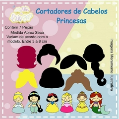 KIT CORTADORES MINI CABELOS PRINCESAS