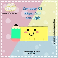 CORTADOR KIT RÉGUA CUTI COM LÁPIS