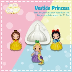 MOLDE VESTIDO PRINCESA