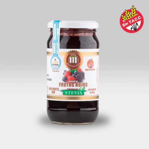 MERMELADA DE FRUTOS ROJOS CON STEVIA - 400 GR - DOÑA MAGDALENA