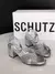 Sandália Schutz Napa Branco Cristal Prata