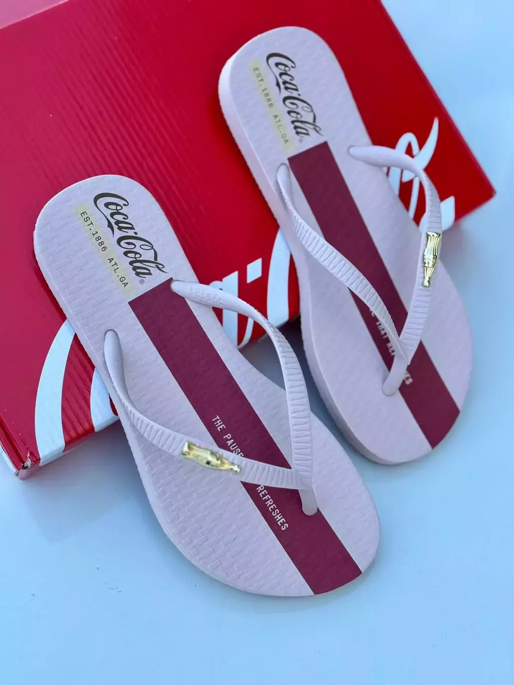 Chinelo Rose Claro Coca-Cola