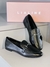Loafer Couro Preto Bridão Lia Line