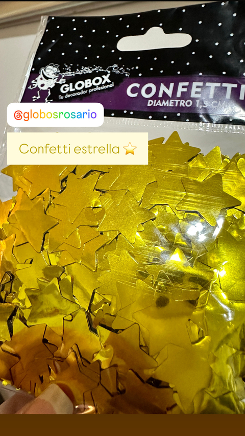 confetti estrella dorada