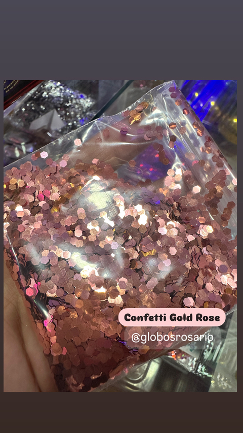 Confetti glitter color Rosa Gold x 10 g