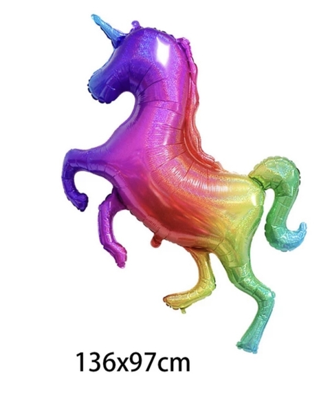 Globo Unicornio glitter degrade 40"