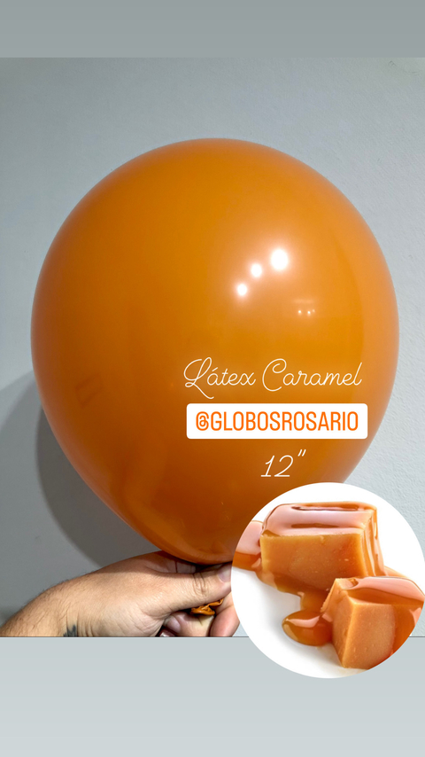 Latex caramel 12" x 10 unidades