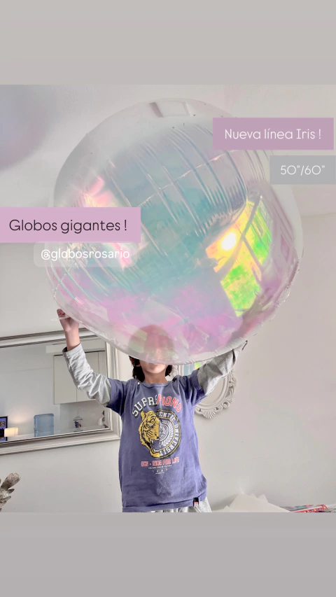 Orbz 50” Gigante de color cristal Iridiscente x unidad