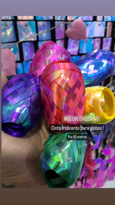 Cinta para globos Iridicente x 10 metros