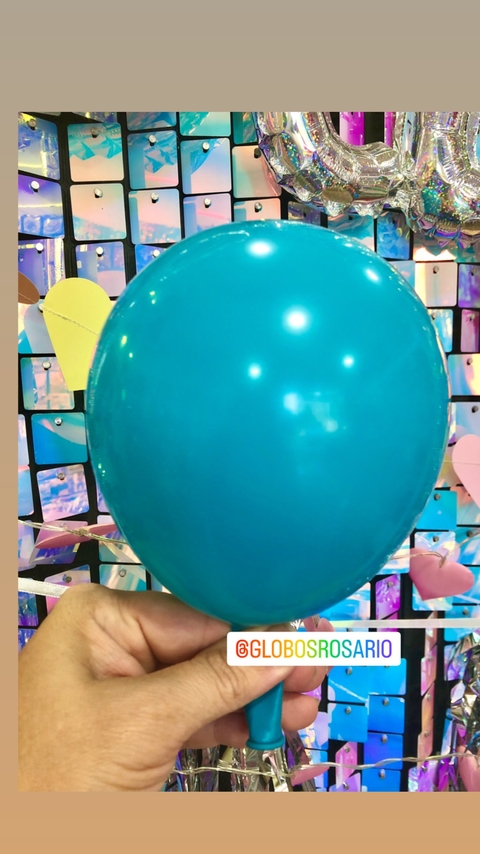 globo latex 5" Turquesa x 10 unidades