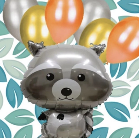 Globo de forma mapache 18"